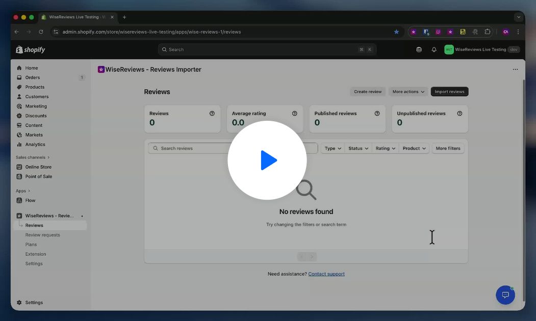 Watch: creating a review manually (short video)